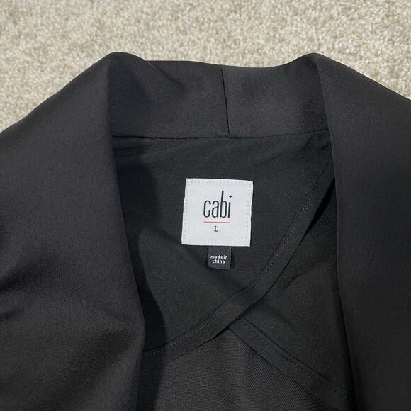 Cabi Black Velvet Tuxedo Blazer Jacket Women's L Business Party Preepy Gala - Picture 11 of 16